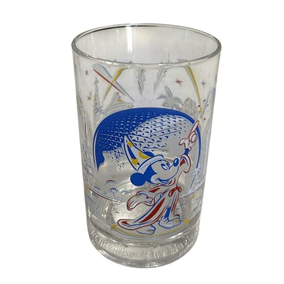 Set Of 4 Disney Commemorative Glasses 25 Years Of Magic Goofy & Mickey Mouse Vin - Picture 5 of 6